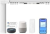Celling Smart Curtains System, Electric Track with Adjustable Rail,Automatic Curtain Opener,Motorized Curtains Rods with Remote, Compatible with Alexa/Google Home (Up to 244in)
