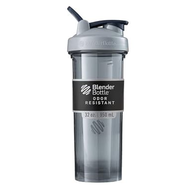 BlenderBottle Shaker Bottle Pro Series Perfect for Protein Shakes and Pre Workout, 32-Ounce, Pebble Grey