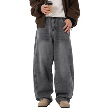 qcdyrxf Mens Baggy Jeans Y2k Wide Leg Loose Fit Jeans Streetwear Denim Washed Hip Hop Pants
