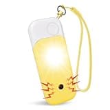 Personal Safety Alarm for Women - 140dB Self Defense Keychains Siren Whistle with Sos LED Strobe Light Personal Emergency Security Safe Devices Key Chain Alarms in 5 Pop Colors - Yellow