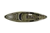 Sun Dolphin Journey 10 SS Sit on Top Kayak, 1 Person Fishing Kayak for Adults, Recreational Kayak with Portable Accessory Carrier & 1 Paddle, Carries Weight Up to 250 lbs (Olive-10ft)