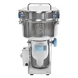 2000g Commercial Peanut Sesame Grinding Machine, 110V 1900W Electric Grain Grinder Stainless Steel Peanut Butter Maker, 270° Swing-type Commercial Dry Spice Herb Pulverizer Powder Machine