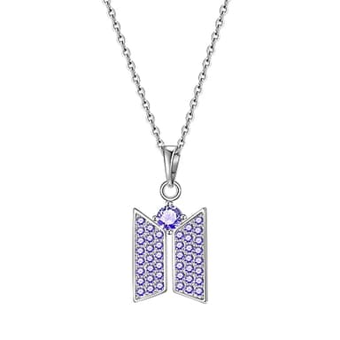 Army Necklace Bangtan Boys Pendant Merch 18K Gold Plated Cubic Zirconia Jewelry for Fans Gifts