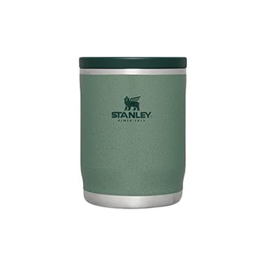 STANLEY Adventure To-Go Food Jar 18 oz | Vacuum Insulated Food Container | Wide Mouth Screw On Lid | Packable for Travel | Stainless Steel with Leakproof Lid | BPA-Free | Hammertone Green