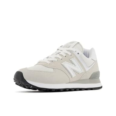 New Balance Womens 574 Core Sneaker, Nimbus Cloud with White, 7 Wide US