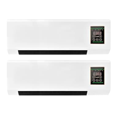 UDXFYS Climafy Portable Ductless Air Conditioner, Wall Mounted Split Max Air Conditioner, Mini Split Ac/Heating System Super Quiet Fast Cooling/Heating for Bedroom Living Room A 2PCS