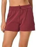 Colorfulkoala Women's High Waisted Ultra Soft Athletic Jersey Shorts Casual Summer Lounge Pants with Pockets (S, Wine Red)