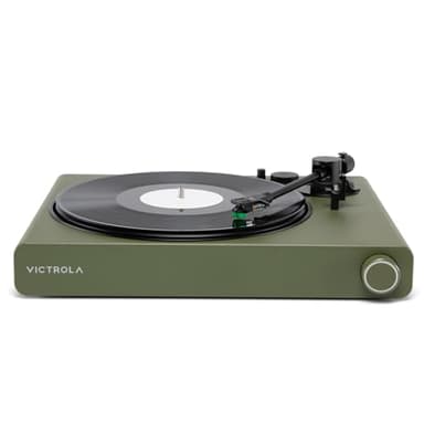 Victrola Stream Onyx Turntable - 33-1/3 & 45 RPM Vinyl Record Player, Works with Sonos Wirelessly, High Precision Magnetic Cartridge, Semi-Automatic, Multiple Connections, Green Finish