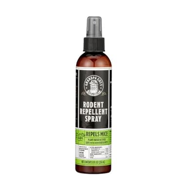 Grandpa Gus's Mouse Rodent Repellent, Peppermint & Cinnamon Oil Formula, Repels Mice & Rats from Nesting, Chewing in Homes/RV, Boat/Car, Storage & Wiring, 8 Oz RTU Spray