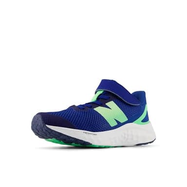 New Balance Kid's Fresh Foam Arishi V4 Hook & Loop Running Shoe, Galaxy Blue/Lime Leaf/Nb Navy, 2 W Little Kid