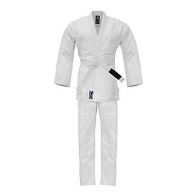 PFG Vital Brazilian Jiu-Jitsu Kimono BJJ Gi Uniform Gi - Kids Adults Unisex White Belt Included (White, K-00)