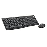 Logitech MK295 Wireless Mouse & Keyboard Combo with SilentTouch Technology, Full Numpad, Advanced Optical Tracking, Lag-Free Wireless, 90% Less Noise - Graphite