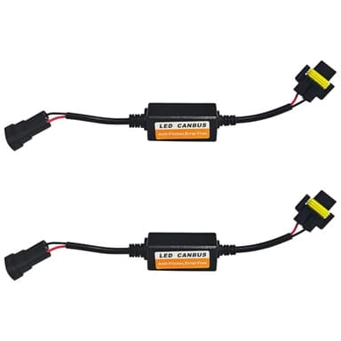 Eponcia Car LED CAN Bus Decoder, H11 Load Resistor Turn Signal Harness Adapter, Anti-Flicker Error Decoder Resistor Universal for LED Headlight Tail Light Conversion Kit (H8/H9/H11, 2PCS)