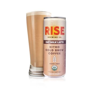 Rise Brewing Co, Coffee Nitro Cold Brew Oat Milk Latte Organic, 7 Fl Oz