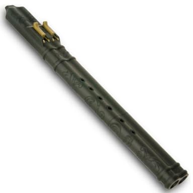 BAFlute Native American Style Drone Flute, 432hz Double Chamber Drone Flute, 3D Printed, Black, Key of A