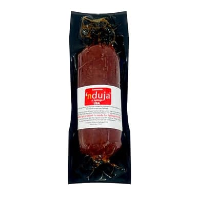 Sanniti Nduja di Spilinga USA | Spreadable Spicy Salami | Made Using a 300 Year-old Spilingesi Recipe | Great for Pasta Dishes, Bruschetta, Panini and Pizza | Refrigerate After Opening (8, Ounces)
