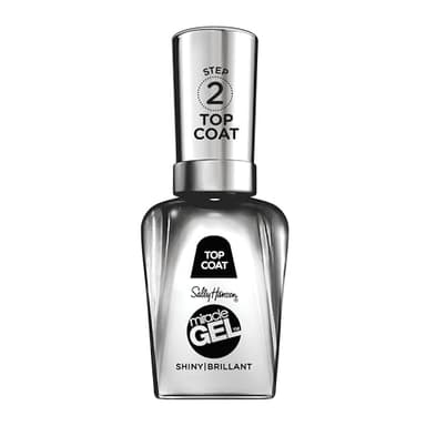 Sally Hansen Miracle Gel™, Shiny Top Coat, Long Lasting, Gel-Like Formula, No UV Lamp Needed, Clear Nail Polish