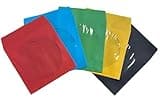 MediaPack4All 100 Units Multi-Colored Paper Sleeves, Envelope with Flap and Clear Window, for CD/DVD Storage (Red, Green, Sky Blue, Yellow, Black, 100)