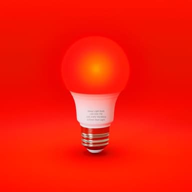 Edoyosa Red Light Bulbs for Sleep 670nm Natural Sleep Aid Lamp Blue Light Blocking 7W E26 Base for Stress Relief Relaxation Travel Meditation and Yoga