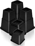 Utopia Bedding Adjustable Bed Furniture Risers - Elevation in Heights 3, 5 or 8 Inch Heavy Duty Risers for Beds and Under Bed Storage - Supports up to 1,300 lbs - (Set of 4 Riser, Black)