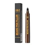 Sevich Beard Pen Filler for Men,Instant Beard Dye for Men,48h Waterproof & Sweatproof, 4-Prong Tip for Seamless Application, Enhances All Beard Types with Fuller, Dark Brown