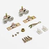 AWDIA 2 Pack Pocket Door Rollers Replacement Top Mount, Sliding Door Rollers Replacement Fit for Johnson Part # 1125 1500 Hardware Kit, 3-Wheel Nylon Ball Bearing Wheels Carry 200lbs Weight Capacity