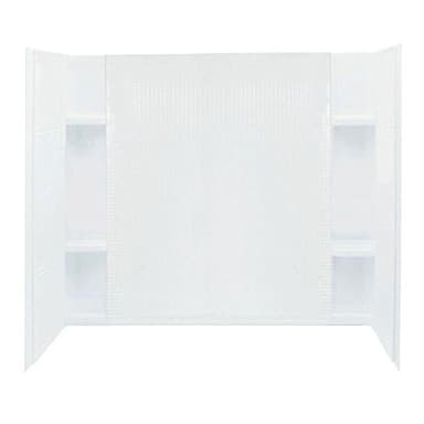 STERLING 71164100-0 Accord 36-Inch x 60-Inch x 55-1/4-Inch Direct-to-Stud Complete Shower Wall Set in White , 3-Piece