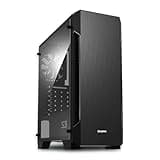 Zalman - S3 - ATX Mid-Tower PC Case - Full Acrylic Side Panel - 3x Case Fan 120mm Pre-Installed, Black