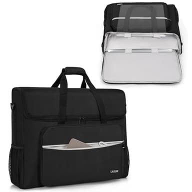 LASUK LCD Screens/TVs(up to 2) Transport Tote Bag for 19" - 24" Displays Padded Monitor Carrying Case (NOT FOR IMAC) Travel Bag With Shoulder Strap,Large Accessories Pocket