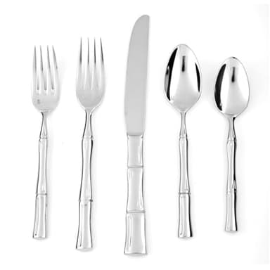 FORTESSA Royal Pacific 18/10 Stainless Steel Flatware, 20 Piece Place Setting With Table Knife, Forks and Spoons (Service For 4), Dishwasher Safe, Polished