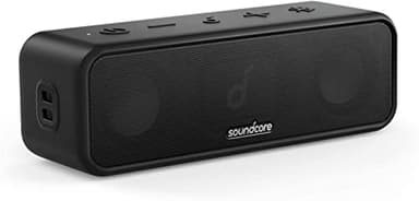 Soundcore Anker 3 Portable Bluetooth Speaker - Wireless, IPX7 Waterproof, 24H Playtime, Pure Titanium Diaphragm Drivers, PartyCast, BassUp, Custom EQ App - for Home, Shower, Outdoor, and Beach