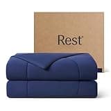 REST® Evercool® Cooling Comforter, King/Cali King, Blanket for Hot Sleepers, All Season Bedding to Keep Cool for Night Sweats, Breathable Lightweight Blanket, 106x90 Inches, Midnight Blue