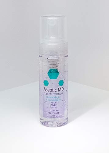 Aseptic MD Foaming Face Wash, Exclusive ClO2 Formula, Gentle, Hypoallergenic, Fragrance-free, For All Skin Types, Dermatologist-Recommended Chlorine Dioxide Complex Facial Cleanser 6.0 oz