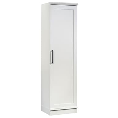 Sauder HomePlus Narrow Pantry Storage Cabinet Slim Single Door with Adjustable Shelves, Kitchen Storage Cabinet, in Soft White