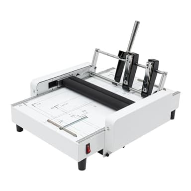 A3 Paper Folding & Binding Machine,110V 60W Booklet Folding Binding Machine,2 in 1 Multifunctional Automatic Book Maker Stapling for Homes,Schools,Small and Medium-Sized Printing Stores