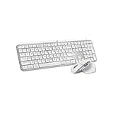 Logitech MX Keys S + MX Master 3S - Performance Wireless Illuminated Keyboard and Mouse, Fluid typing, Fast Scrolling, Bluetooth, USB-C, Windows, Linux, Chrome, Mac - Pale Grey