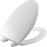 Bemis 1500EC Durable Wood Toilet Seat with Easy Clean Hinges, Elongated, White