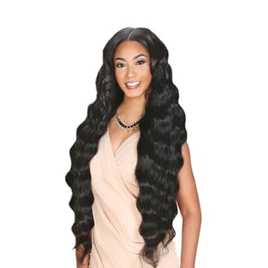 Zury Sis Synthetic Natural Dream Weave - Ocean Wave 24" (Color : 1B Off Black)