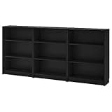 IKEA Billy Bookcase, 240x28x106 cm, Black-Brown