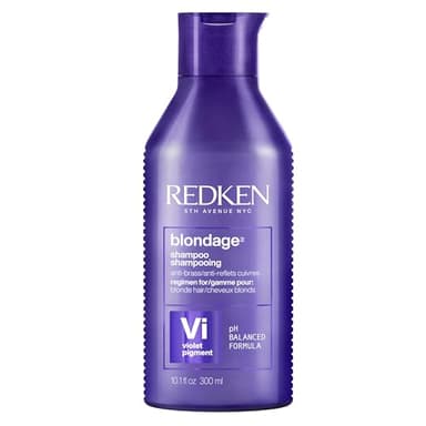 Redken Blondage Color Depositing Purple Shampoo For Blonde, Bleached or Highlighted Hair - Neutralizes Brassy Tones With Salicylic Acid, 10.1 Fl Oz