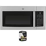 GE JVM3160RFSS 1.6 Cu. Ft. Over-the-Range Microwave Oven Stainless Steel Bundle with 2 YR CPS Enhanced Protection Pack