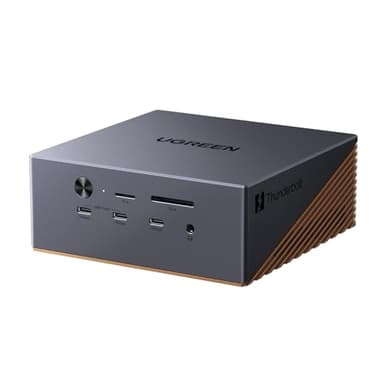 UGREEN Maxidok Thunderbolt 5 Dock Revodok 17 in 1, 120Gbps, M.2 SSD Slot, 3×TBT5, Single 8K/Dual 6K,240W Total Charging, 2.5G, SD 4.0, 3.5mm Audio Docking Station for MacBooks & Windows Laptops