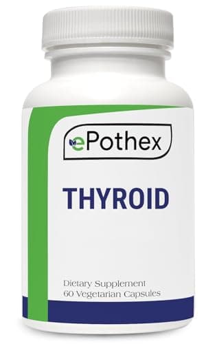 EPOTHEX Raw Grass-Fed Desiccated Bovine Thyroid - Thyroid and Energy Support - New Zealand Sourced, 60 Capsules