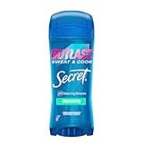 Secret Deodorant Antiperspirant Outlast for Women, 48hr Sweat & Odor Protection, PH Balancing Minerals, Clear Gel, Unscented 3.4 oz