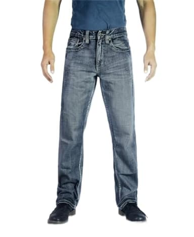 Flypaper Mens Fashion Bootcut Jeans Regular FIT Medium Vintage Blue Size 36X30 Five Pocket Style Haeavy Duty Work Jeans