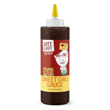 Date Lady Organic Sweet Chili Sauce | No Corn Syrup or Cane Sugar | No Added Flavors or MSG (23 Oz) Use in Stir Fry Vegetables, Dip Spring Rolls, or Add Flavor to Your Chicken.
