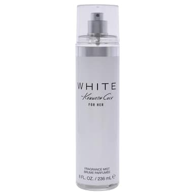 Kenneth Cole White for Her Body Mist for Women, Notes of Mandarin, Vanilla, Musk, and Orchid, Fruity, Fresh, Feminine Scent, Long-Lasting, Everyday Wear Fragrance, 8 Fl oz