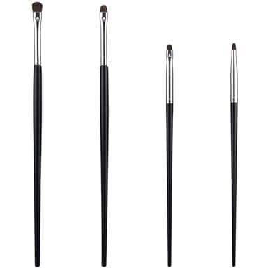 8Pcs Eye Makeup Brush Sets Mini Smudge Brush for Eyeliner Eyeshadow Brushes Eyeliner Brushes for Powder Gel Cream Liquid Concealer brush Eyeliner Blending Corner Highlighter Soft Natural Pony Hair