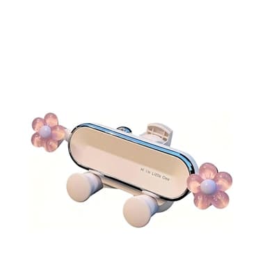 Bawkars Car Phone Holder Mount, Flower Air Vent Phone Holder, Universal Kawaii Car Accessories for Women Girls (White #C)
