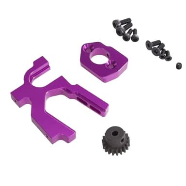 RC Car Accessories Compatible with Wltoys LC 1/12 124019 1/14 14400 1/10 RC Car Upgrade Parts Metal Adjustable Motor Fixed for Seat Motor Teeth(Purple)